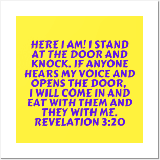 Bible Verse Revelation 3:20 Posters and Art